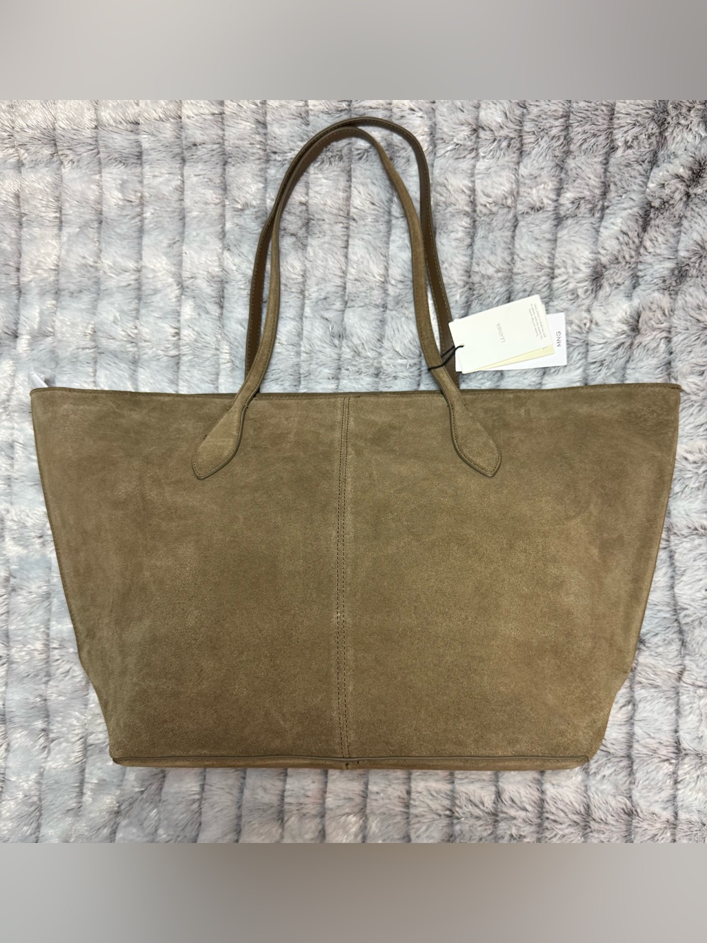 Mango Mng Suede Shopper Bag